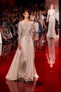 فساتين ايلي صعب 2014 -2013 باللون الأبيض ازياء