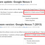 صورة توضحيحة عن تحديث أندرويد 4.4.3