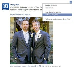 Facebook To Users: You Can Unfollow Pages