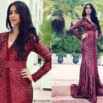 قفطان مغربي عصري احمر 2016