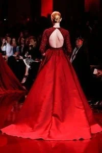 ازياء ايلي صعب 2014 باللون الاحمر