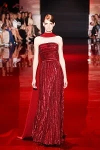 ازياء ايلي صعب 2014 باللون الاحمر