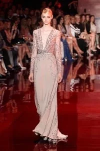 فساتين ايلي صعب 2014 -2013 باللون الأبيض ازياء