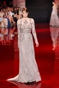 فساتين ايلي صعب 2014 -2013 باللون الأبيض ازياء